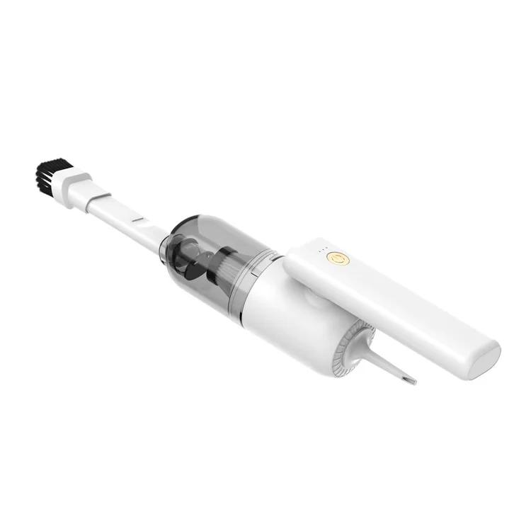 H13PRO Multifonction Aspirateur Aspiration à Main et Soufflage de Nettoyage Intégré Sans Fil D'aspirateur de Voiture Portable Avec Deux Lumières LED à Double LED - Blanche