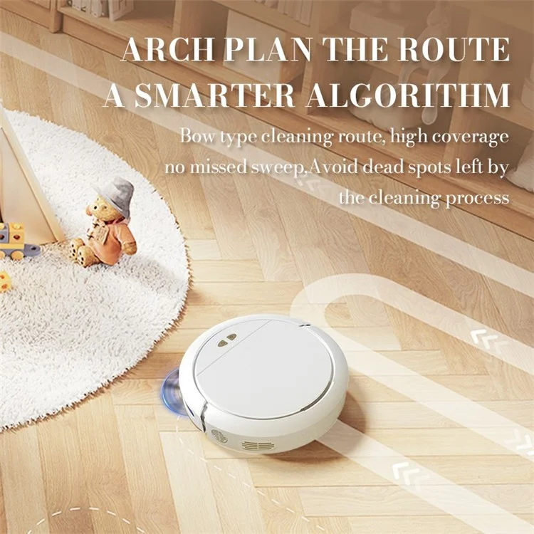 Aspirateur robot OB16SE 3000Pa avec cartographie intelligente pour poils d'animaux de compagnie, tapis - Blanc
