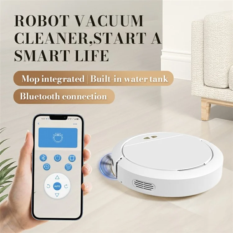 Aspirateur robot OB16SE 3000Pa avec cartographie intelligente pour poils d'animaux de compagnie, tapis - Blanc
