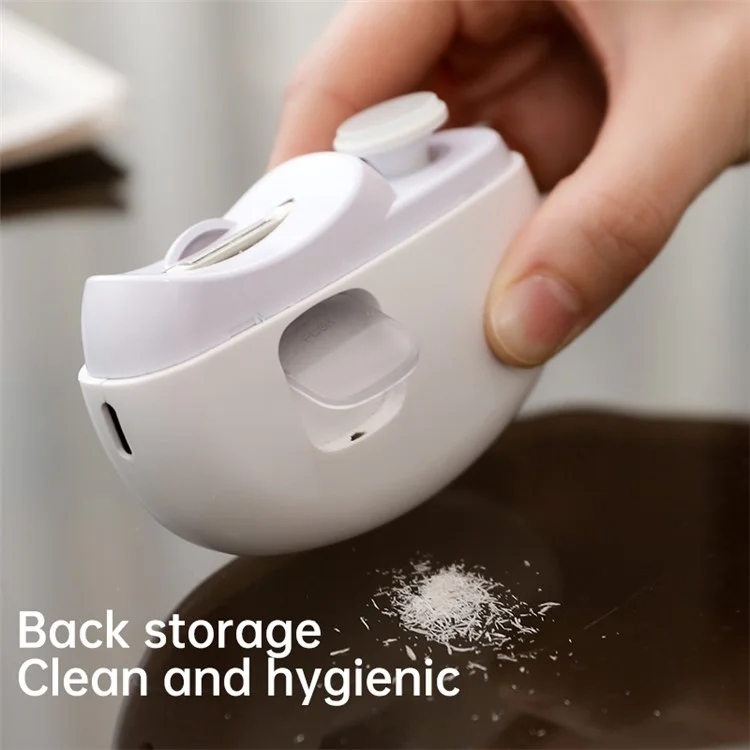 Automatic Nail Clipper 2 In-1 Electric Nail Polisher Baby Nail Clipper - White