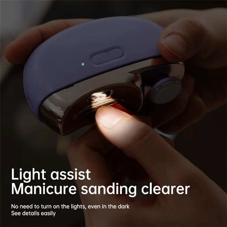 Automatic Nail Clipper 2 In-1 Electric Nail Polisher Baby Nail Clipper - White