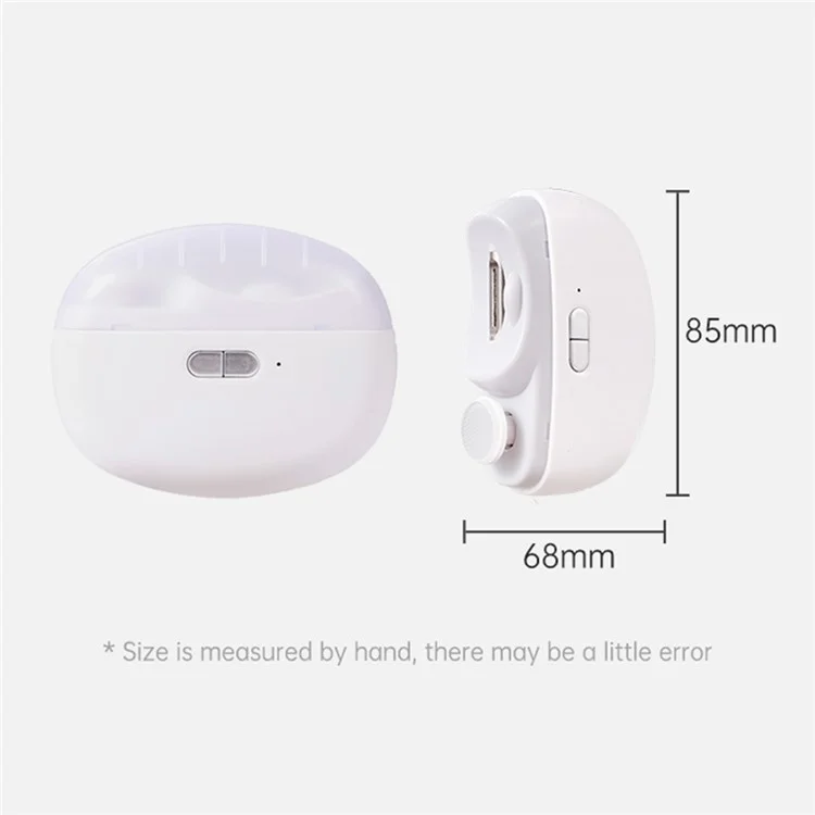 Automatic Nail Clipper 2 In-1 Electric Nail Polisher Baby Nail Clipper - White