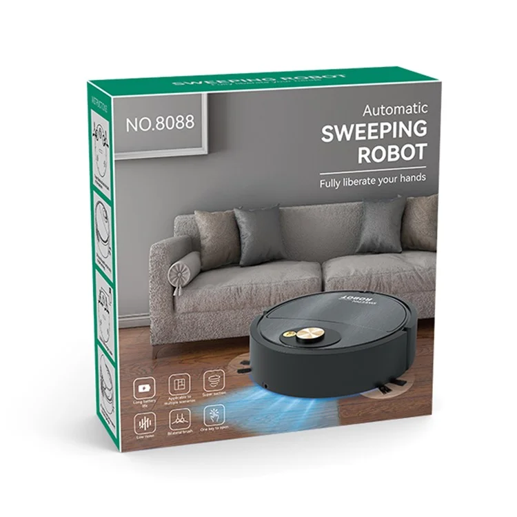 8088 Función 3-en-1 Robot Inteligente Robot Recargable Aspiradora de Piso Inalámbrico - Rosa