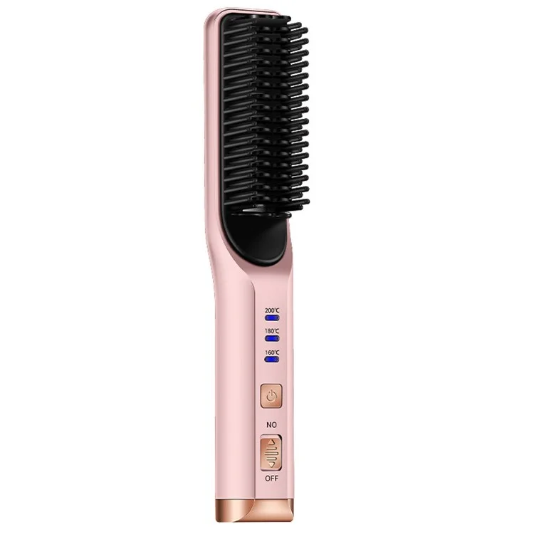 CNAIER AE506 Version Anglaise 2 en 1 Curling And Sdrening Mini Mini-use Multifonction Hair Saiderener Curler - Rose