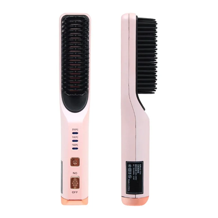 CNAIER AE506 Version Anglaise 2 en 1 Curling And Sdrening Mini Mini-use Multifonction Hair Saiderener Curler - Rose