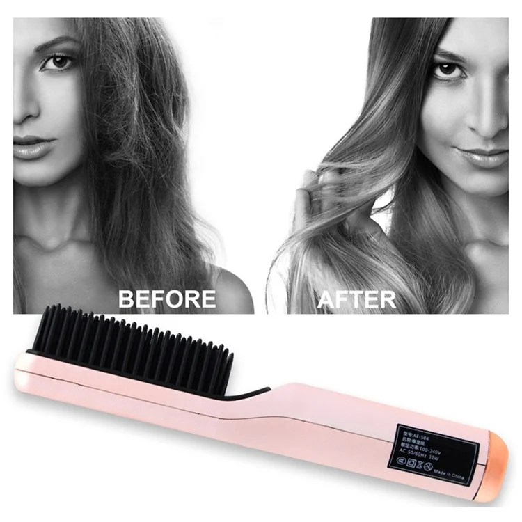 CNAIER AE506 Version Anglaise 2 en 1 Curling And Sdrening Mini Mini-use Multifonction Hair Saiderener Curler - Rose
