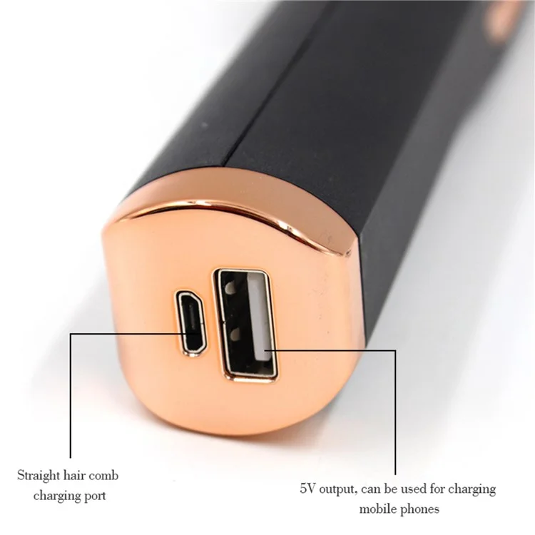CNAIER AE506 Version Anglaise 2 en 1 Curling And Sdrening Mini Mini-use Multifonction Hair Saiderener Curler - Rose