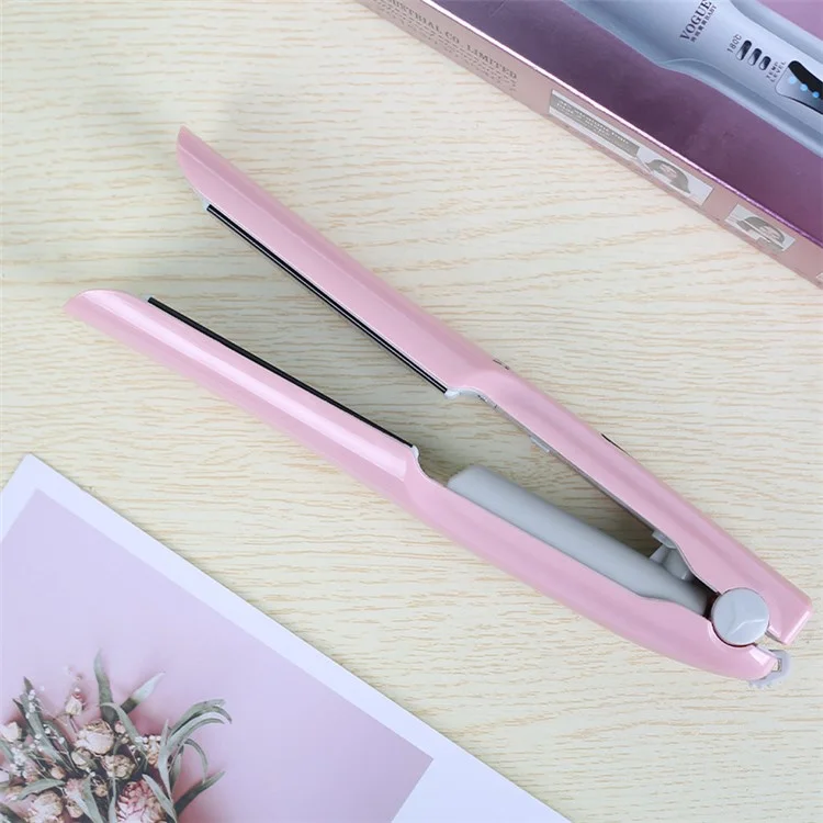 2 en 1 Cabello Endama de Aleación de Aluminio Plano 3 Niveles de Temperatura Rizador Para el Cabello Para el Cabello - Rosado