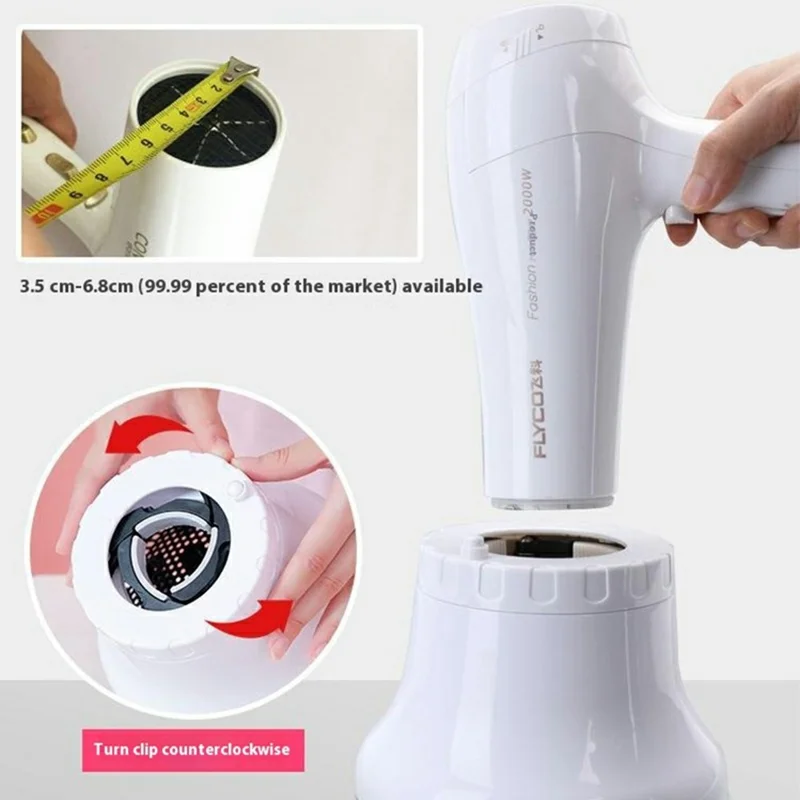 G8 Hair Dryer Large Blower Head Universal Attachment Curly Hair Drying Hood - Black