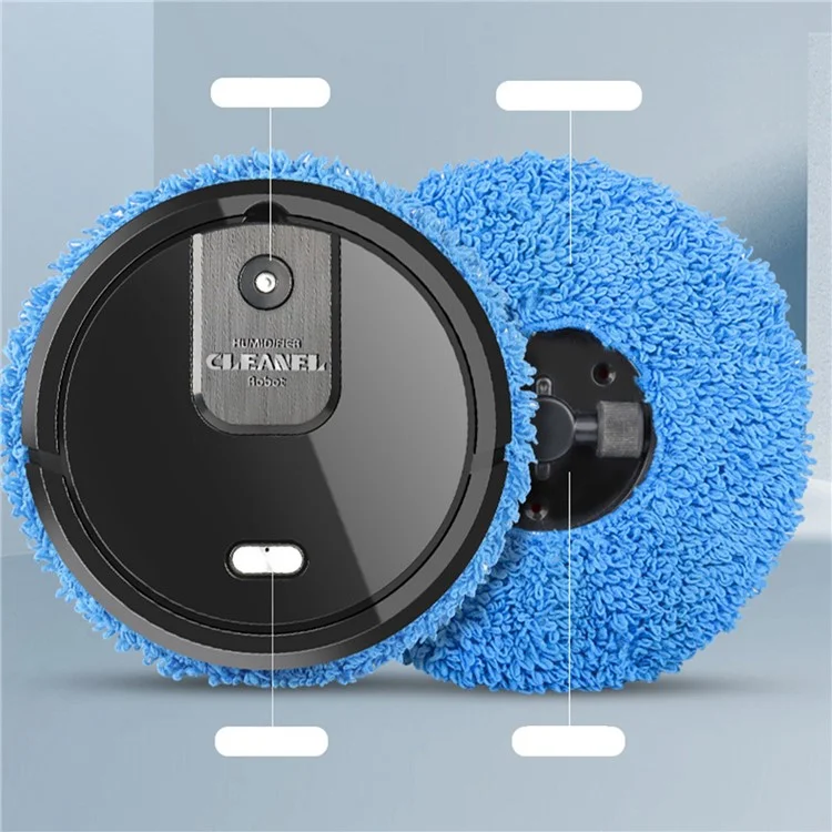 Aspirateur Robot K-555 2 en 1 Smart Sweep and Mop avec Aspiration Puissante pour Poils d'Animaux de Compagnie et Sols Durs - Noir
