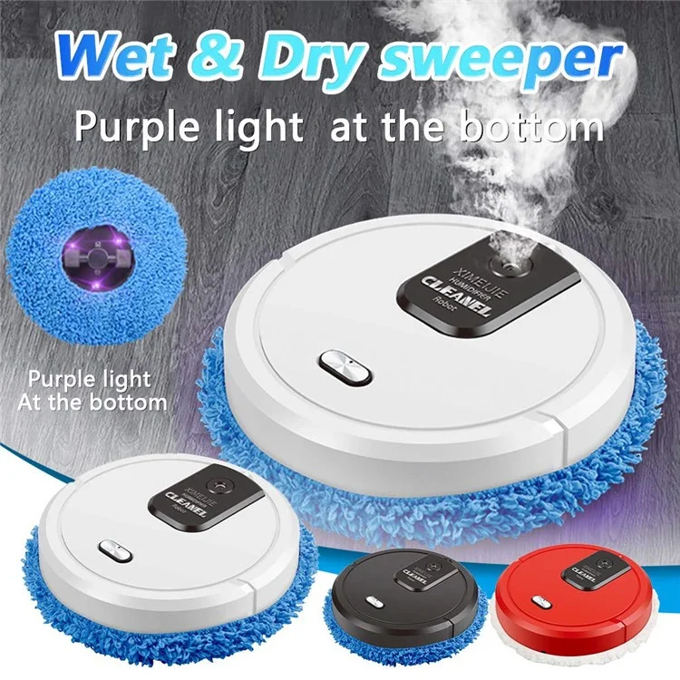 Aspirateur Robot K-555 2 en 1 Smart Sweep and Mop avec Aspiration Puissante pour Poils d'Animaux de Compagnie et Sols Durs - Noir