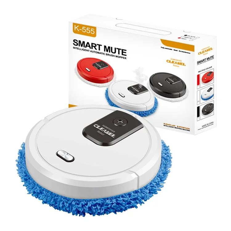 Aspirateur Robot K-555 2 en 1 Smart Sweep and Mop avec Aspiration Puissante pour Poils d'Animaux de Compagnie et Sols Durs - Noir