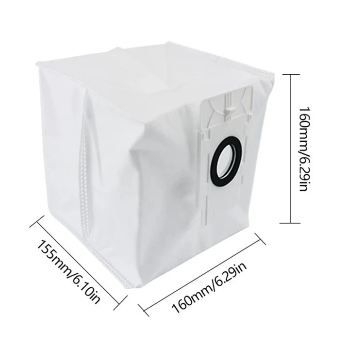 Bolsa de Recambio de Polvo para Aspiradora Robótica 360 S8 Plus / S8, Tejido No Tejido para Colección de Polvo, Color Blanco