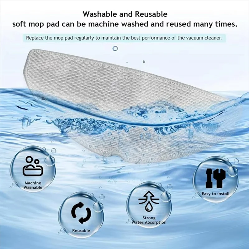 Pour Roborock Q7 TF / Q7 TF+ Chiffon de Nettoyage pour Aspirateur, Tampon de Nettoyage de Sol avec Élimination des Poussières