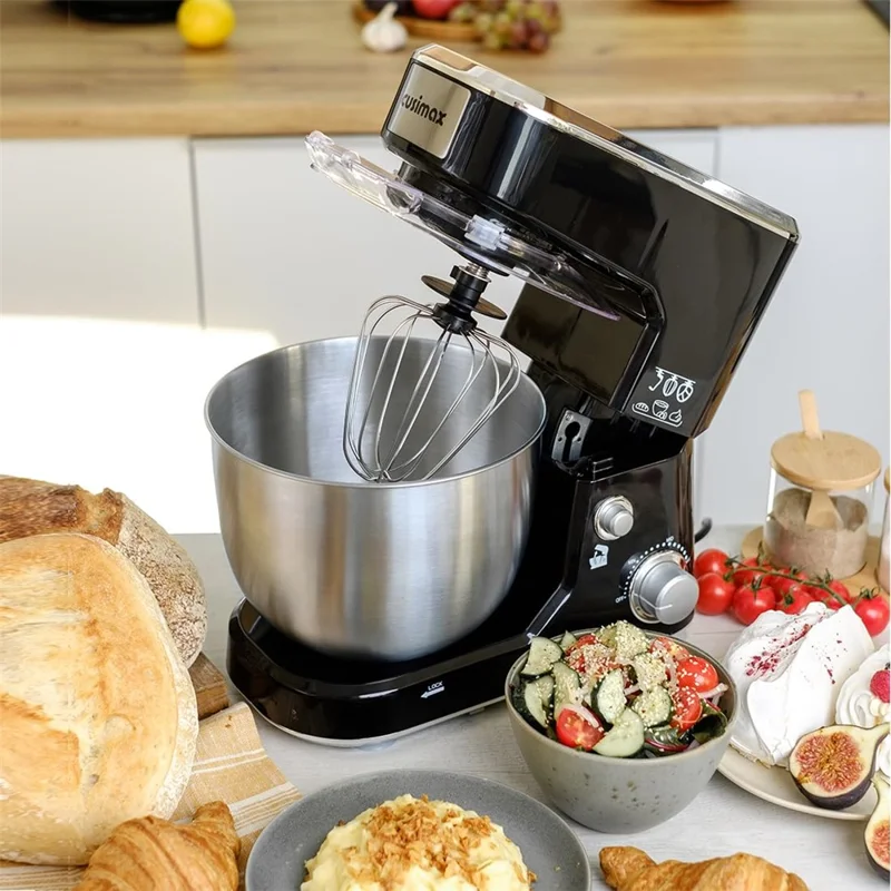 SC-236 5L Capacity 1000W Multipurpose Kitchen Stand Mixer for Kneading Dough Whisking Eggs (BPA Free, No FDA) - EU Plug / Black