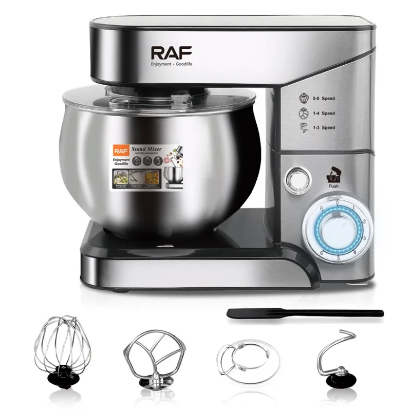 RAF R6683 Kitchen Stand Mixer 1000W 6 Speed Automatic Kneading Dough Whisking Machine (BPA Free, No FDA) - EU Plug