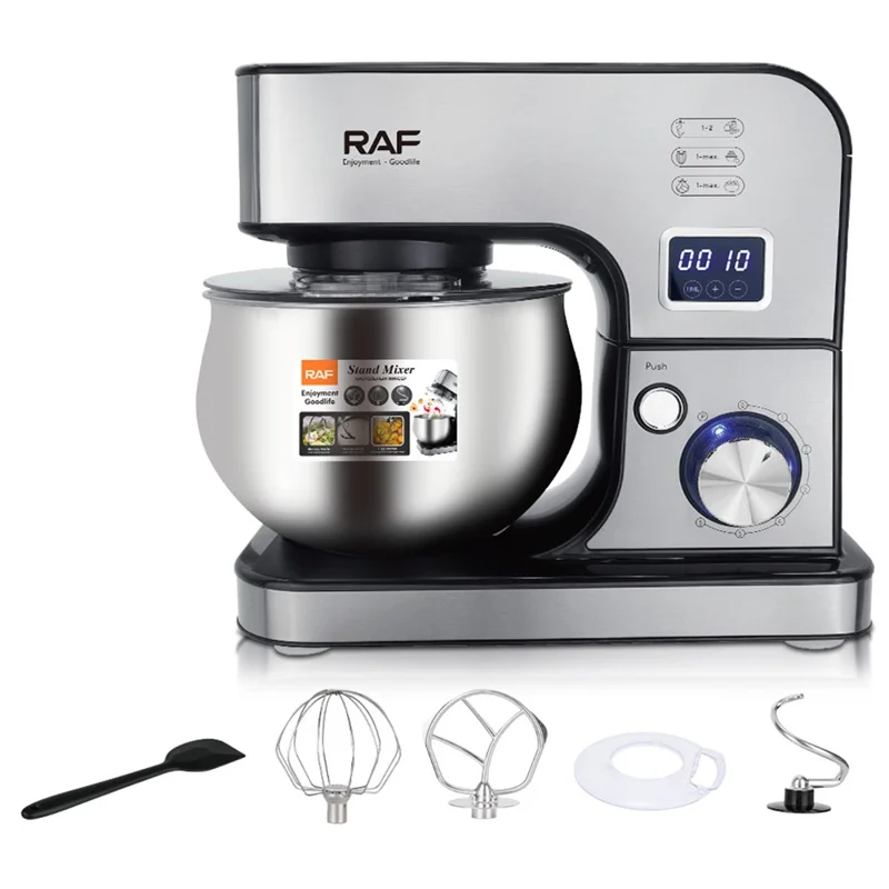 RAF R6606 Batedeira Multifuncional com Amassador de Pão Automático, Batedor de Ovos e Batedor de Creme (Livre de BPA, Sem FDA) - Plugue EU