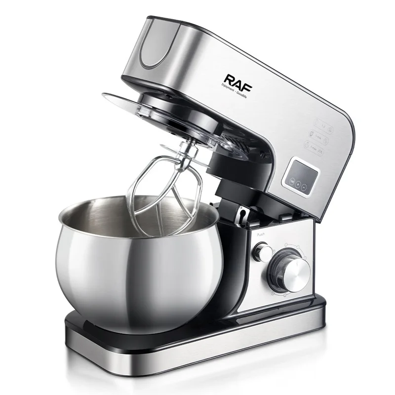 RAF R6606 Batedeira Multifuncional com Amassador de Pão Automático, Batedor de Ovos e Batedor de Creme (Livre de BPA, Sem FDA) - Plugue EU