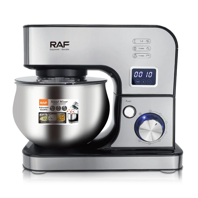 RAF R6606 Batedeira Multifuncional com Amassador de Pão Automático, Batedor de Ovos e Batedor de Creme (Livre de BPA, Sem FDA) - Plugue EU
