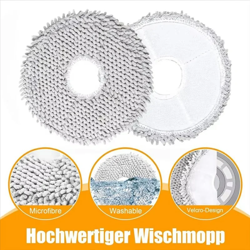 4Pcs Replacement Mop Pad for Xiaomi Robot Vacuum X10+ / X20+ / X10 / X20 Floor Cleaning Accessories