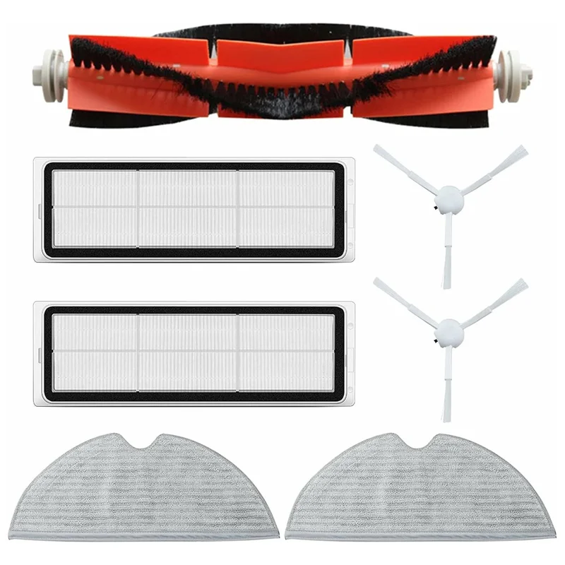 7Pcs / Set For Xiaomi Mijia 1C (STYTJ01ZHM) Robot Vacuum Main Brush Side Brush Filter Mop Cloth Replacement