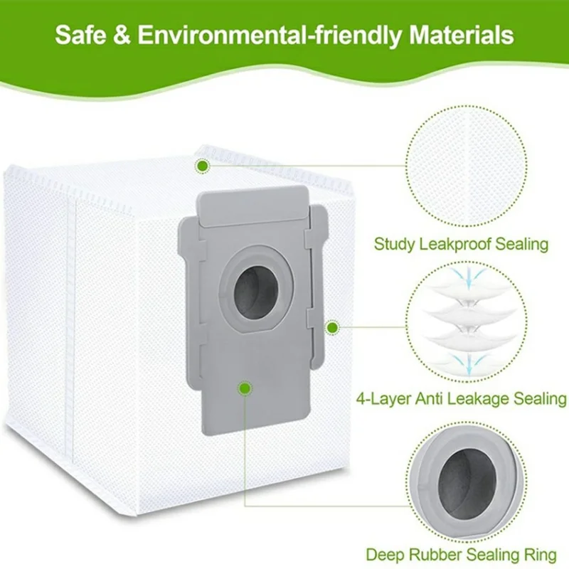 9-teiliges Ersatzteilset für iRobot Roomba i3 / i4 / i6 / i7 / E5 / E6 mit Staubsack, Hauptbürste, Seitenbürste und Filter