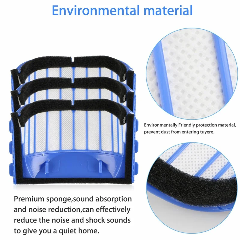 10Pcs Replacement Parts Kit for iRobot Roomba 610 / 620 / 630 / 650 / 660 Main Brush Side Brush Filter Set