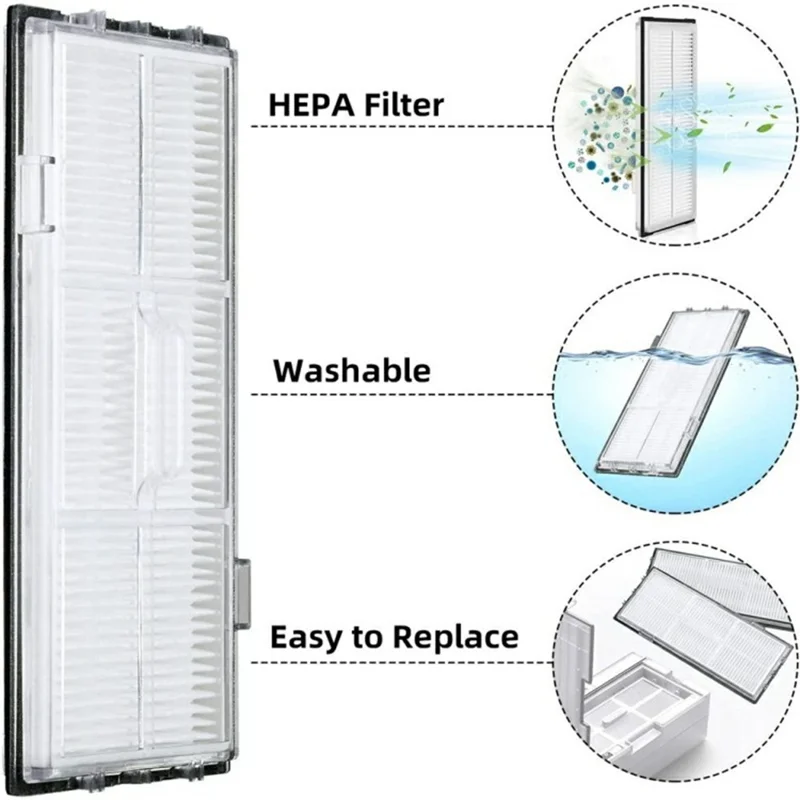 15Pcs For Roborock S7 Pro Ultra / S7 MaxV Ultra Robot Vacuum Main Brush Side Brush Filter Mop Cloth Set