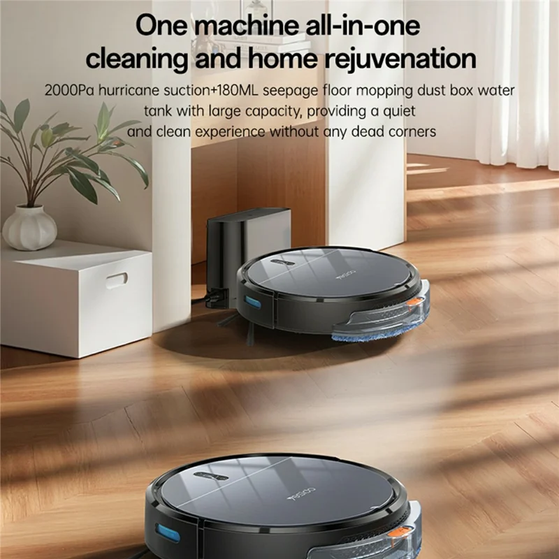 YESIDO EC22 2000Pa Suction Sweeping Robot Smart Navigation APP Control Floor Vacuum Cleaner