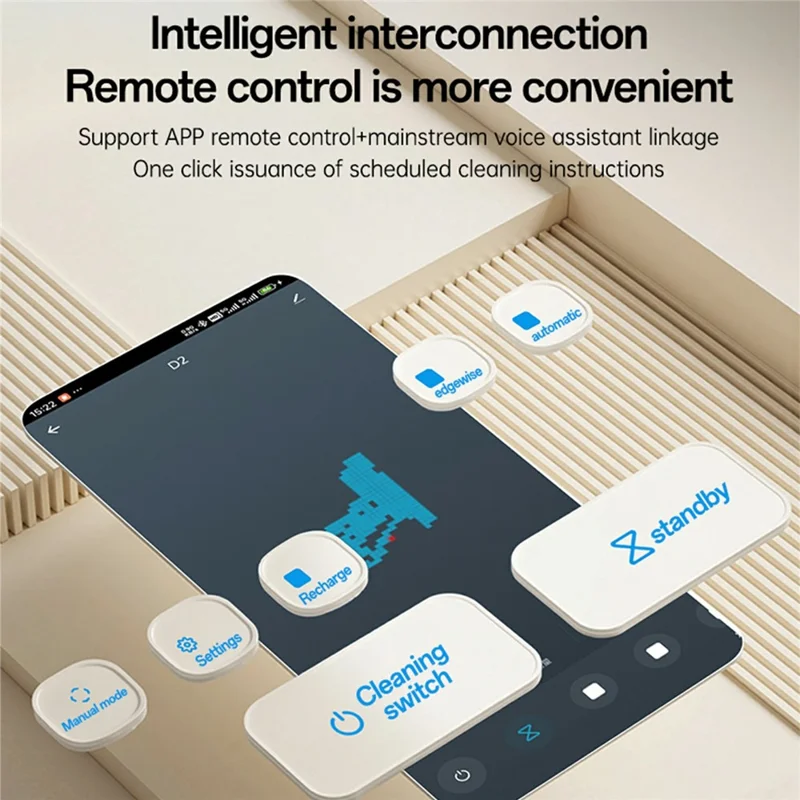 YESIDO EC22 2000Pa Suction Sweeping Robot Smart Navigation APP Control Floor Vacuum Cleaner