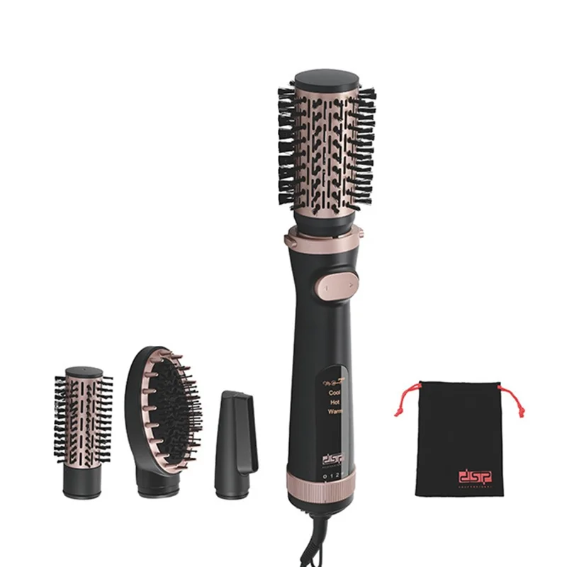 DSP 50305 Drehbürste mit Heißluft, Multifunktions-Haarstyler mit LED-Anzeige, EU-Stecker