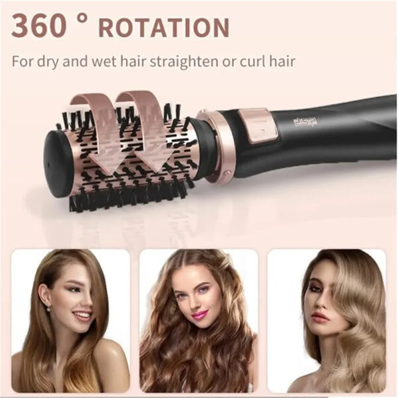 DSP 50305 Drehbürste mit Heißluft, Multifunktions-Haarstyler mit LED-Anzeige, EU-Stecker