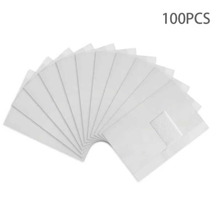 100 piezas / paquete Envoltorios de aluminio para uñas Quitaesmalte de algodón para mujeres y niñas Uso en casa y salón