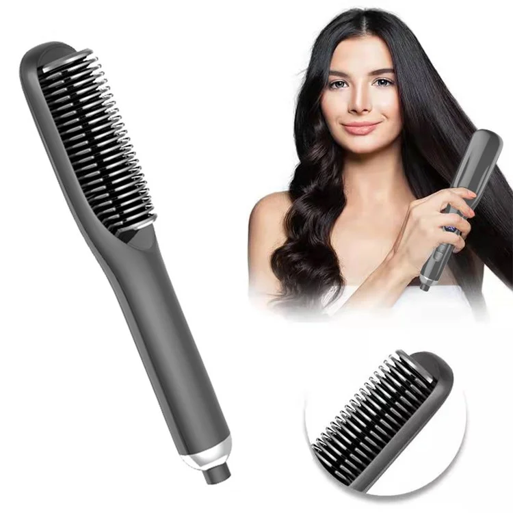 DYM-026 Portatile Piastra per Capelli Styling Pettine Arricciatore per Capelli con 3 Livelli di Temperatura, Riscaldamento Rapido in 30s - Spina USA