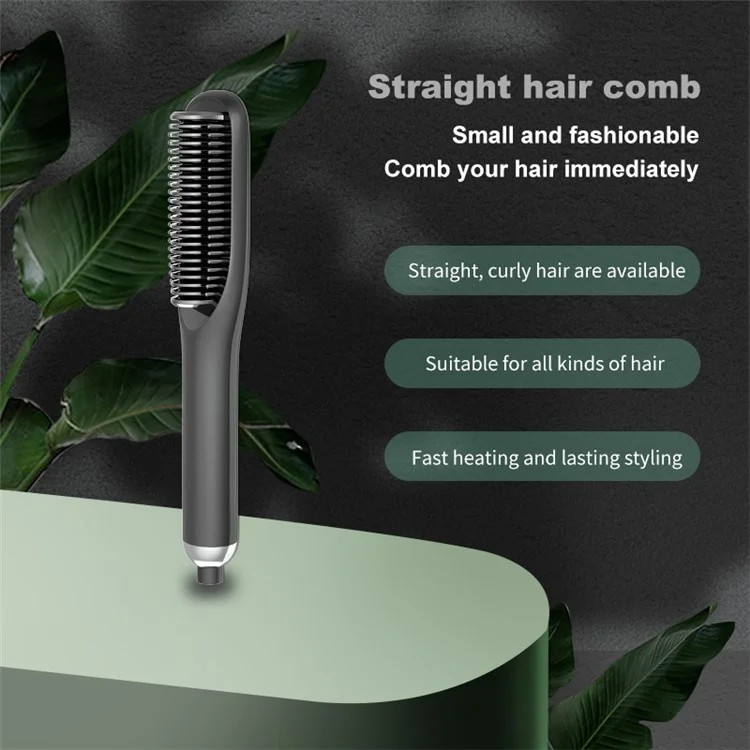 DYM-026 Portatile Piastra per Capelli Styling Pettine Arricciatore per Capelli con 3 Livelli di Temperatura, Riscaldamento Rapido in 30s - Spina USA