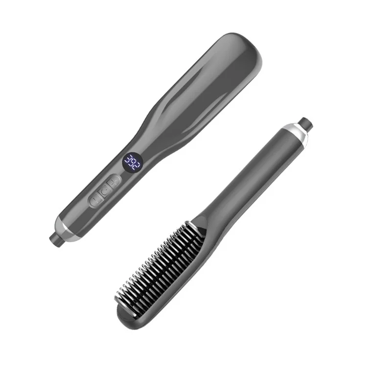 DYM-026 Portatile Piastra per Capelli Styling Pettine Arricciatore per Capelli con 3 Livelli di Temperatura, Riscaldamento Rapido in 30s - Spina USA