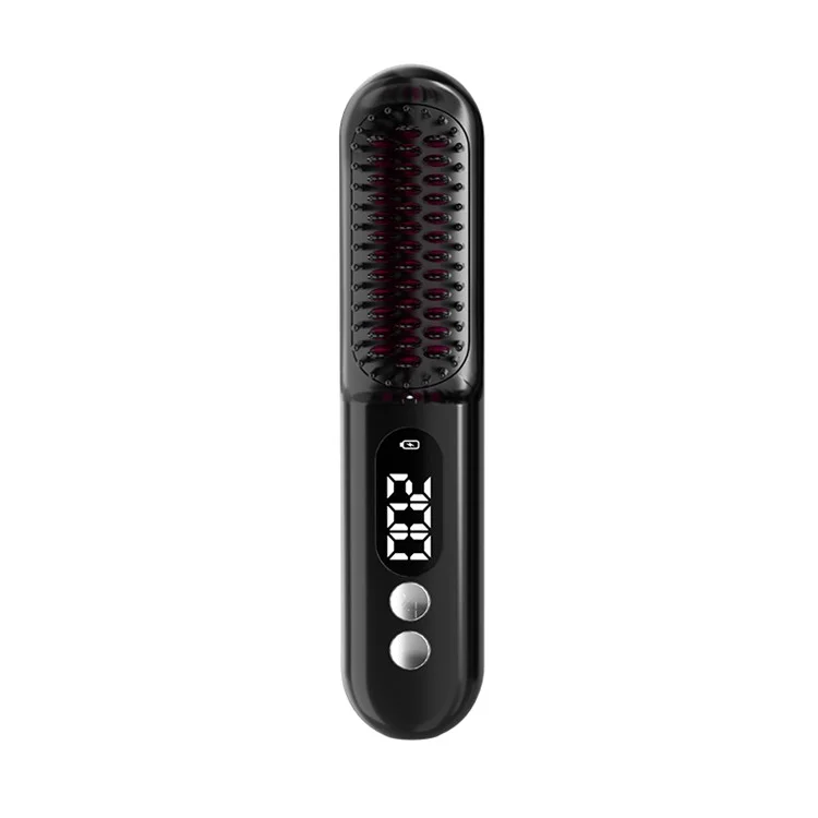 ZF01-A Alisador de Cabelo Portátil Recarregável Modelador de Cabelo Tipo Pente - Preto