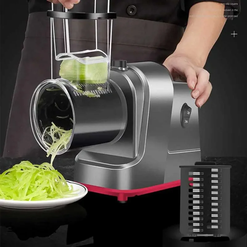 VSQ-S5 Kitchen Electric Slicer Shredder Machine for Fruit, Vegetable, Potato (BPA-Free, FDA Certified) - EU Plug