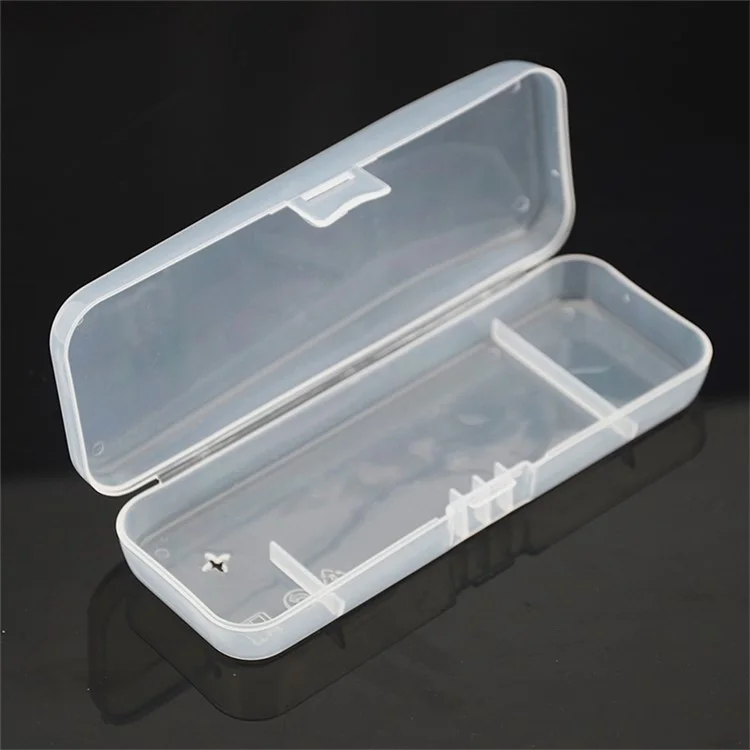 Caja de almacenamiento transparente Protector manual de la navaja Recipiente de almacenamiento PVC 147x51MM