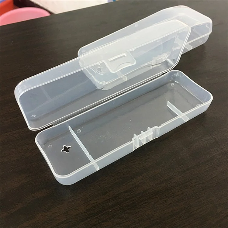 Caja de almacenamiento transparente Protector manual de la navaja Recipiente de almacenamiento PVC 147x51MM