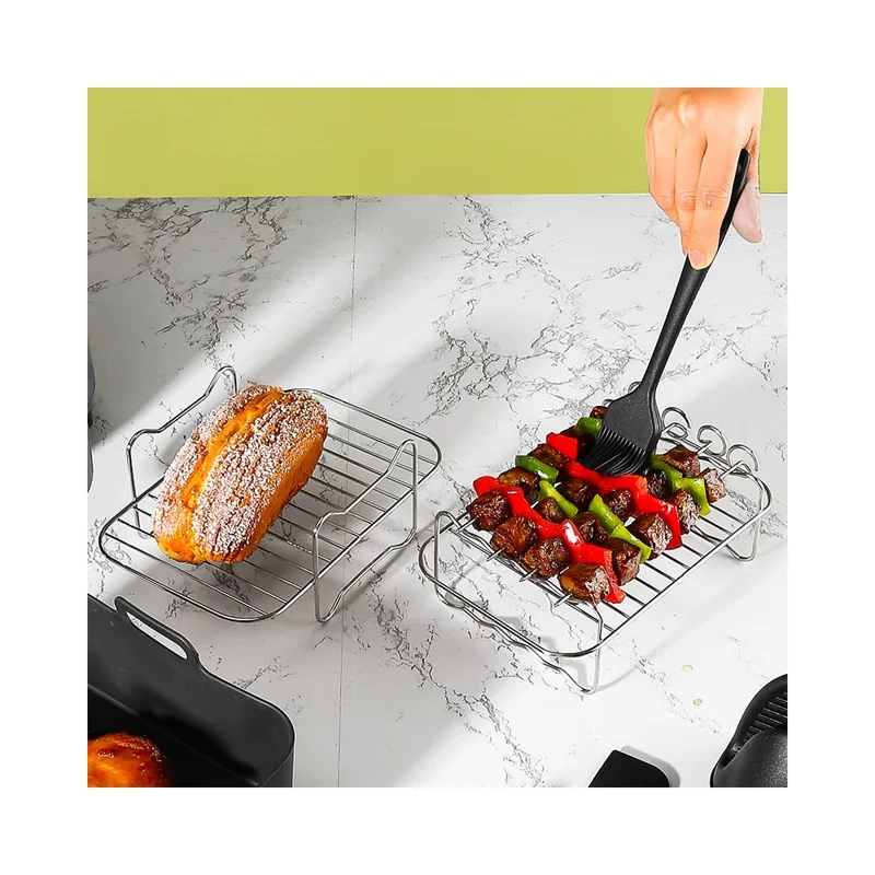 Für Ninja AF400 Heißluftfritteuse Silikonablage Grillrost Ölflasche Zange Muffin-Becher Eier-Tablett Zubehör-Set (BPA-frei, FDA-zertifiziert)