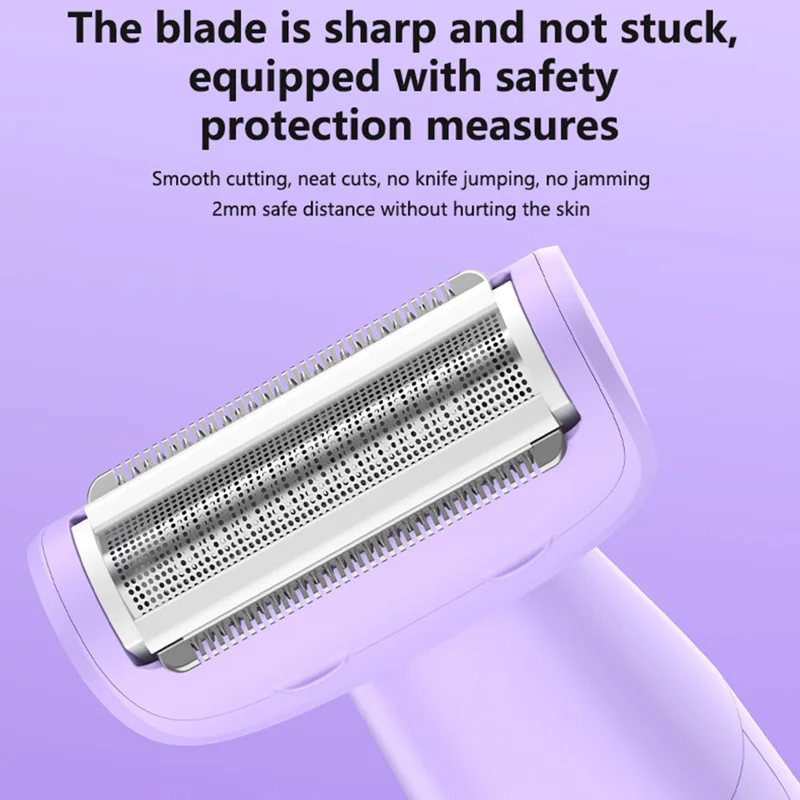 YESIDO MG26 3 i 1 IPX6 Vattentät Multifunktionell Kropshårtrimmer, våt-/torranvändning för rakning / trimning / skötsel - Lila