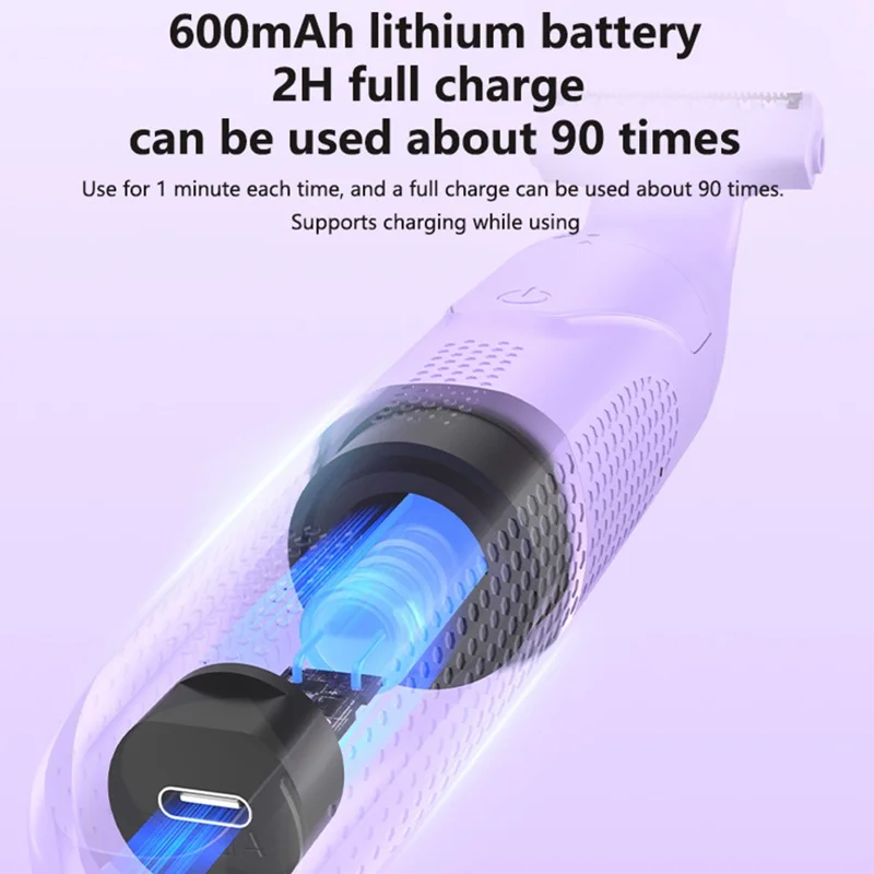 YESIDO MG26 3 i 1 IPX6 Vattentät Multifunktionell Kropshårtrimmer, våt-/torranvändning för rakning / trimning / skötsel - Lila