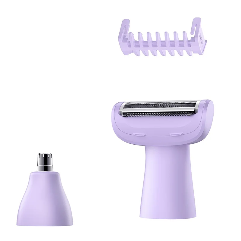 YESIDO MG26 3 i 1 IPX6 Vattentät Multifunktionell Kropshårtrimmer, våt-/torranvändning för rakning / trimning / skötsel - Lila