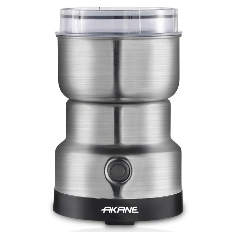 AKANE A.7113 300W Electric Coffee Bean Grinder 4-Blade Stainless Steel Multi-Purpose Dry Grinding Machine, EU Plug (BPA Free, No FDA)