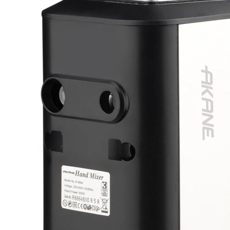 AKANE A.6664 Electric Hand Mixer 800W Powerful Stainless Steel Handheld Egg Beater, EU Plug (BPA Free, No FDA)