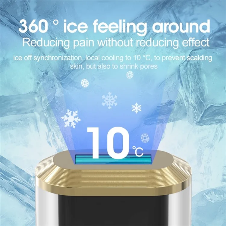 IPL Cabelo de Remoção de Cabelo Fotorejuvenation Ice Cool a Laser Removedor de Cabelo Com 8 Modos 9 Níveis de Intensidade Para Lábios, Face, Biquíni, Perna, Corpo - Verde / Plugue Nos Eua