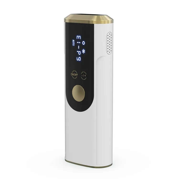 IPL Hair Removal Device Photorejuvenation Ice Cool Laser Hair Remover with 8 Modes 9 Intensity Levels for Lip, Face, Bikini, Leg, Body - White / UK Plug