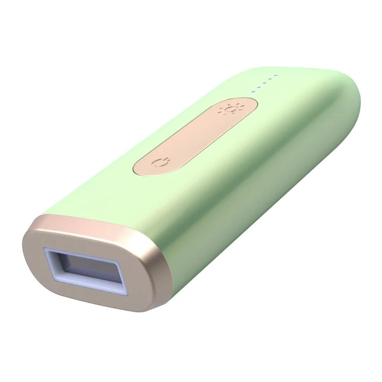 Hair Remover Intensive Pulsed Light Portable IPL Hair Removal Machine Perfect for Face / Back / Bikini / Armpits - Light Green / EU Plug