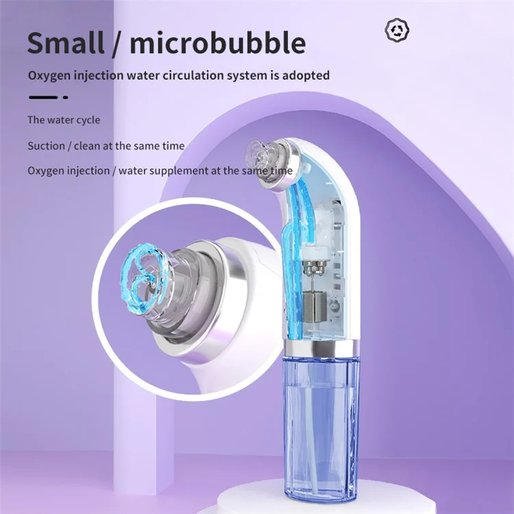 Pore Blackhead Rimodellamento Piccolo Bolle D'acqua Aspirazione Aspirazione Detergente Per il Viso Strumento di Estrattore di Whitehead Elettrico Per la Casa Attrezzatura di Bellezza